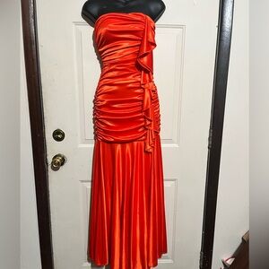 Taboo Vibrant Orange One-Shoulder Dress FREE SHIPPING!!